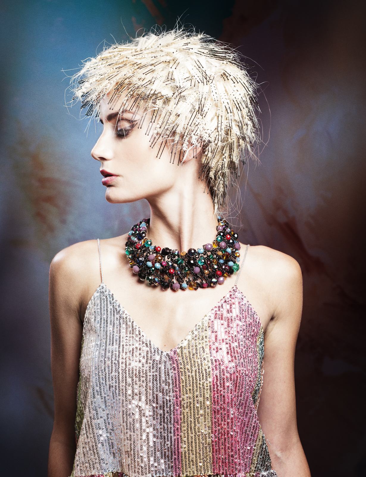 Editorial platinum spiked style — Michelle Nahmad for Haremane Ottawa