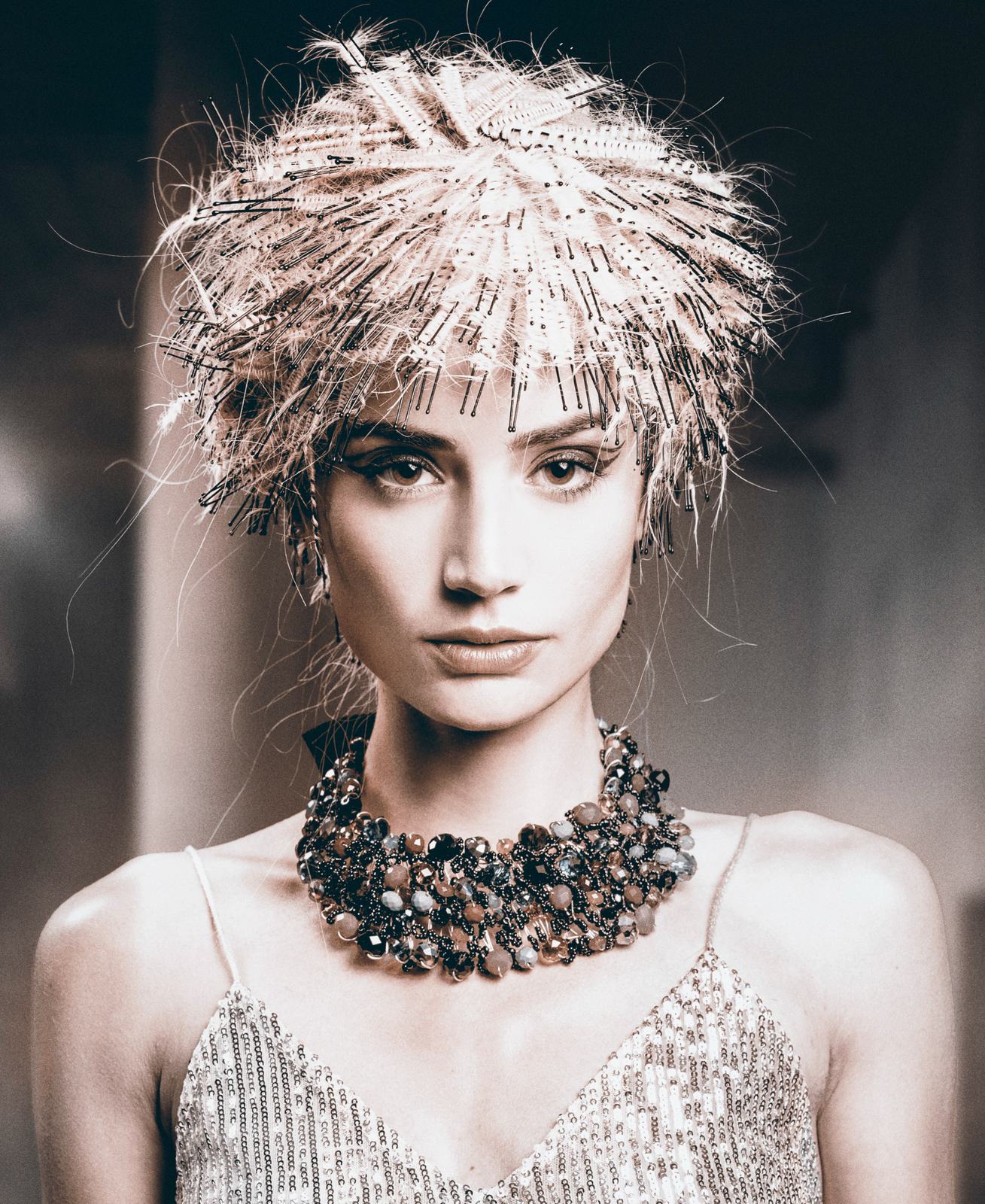 Editorial spiked golden style — Michelle Nahmad for Haremane Ottawa